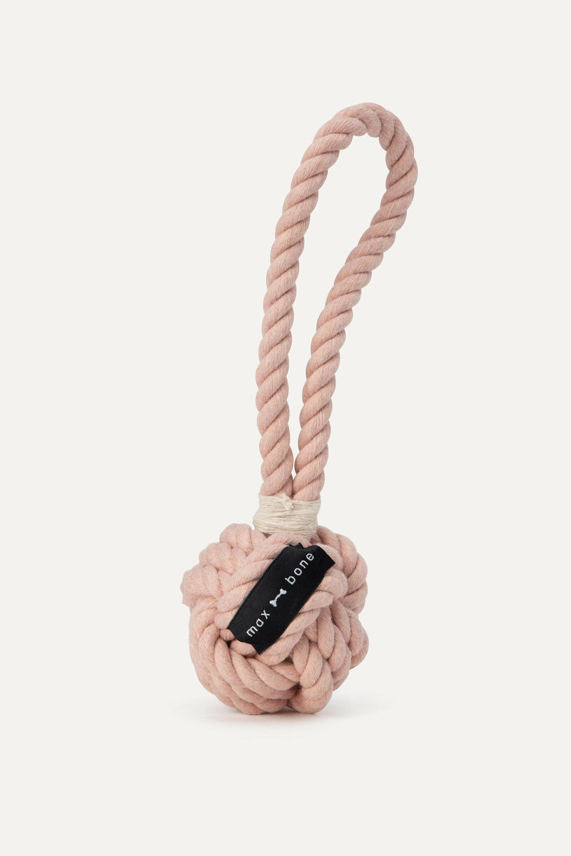 Max Bone - Mid Twisted Rope Toy Dusty Pink