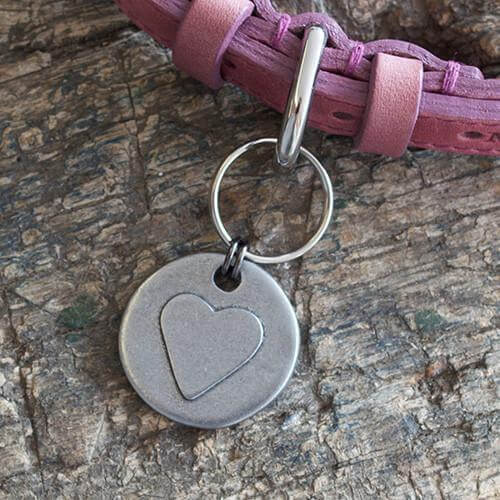 Mutts & Hounds - Heart Motif Pewter Dog Tag