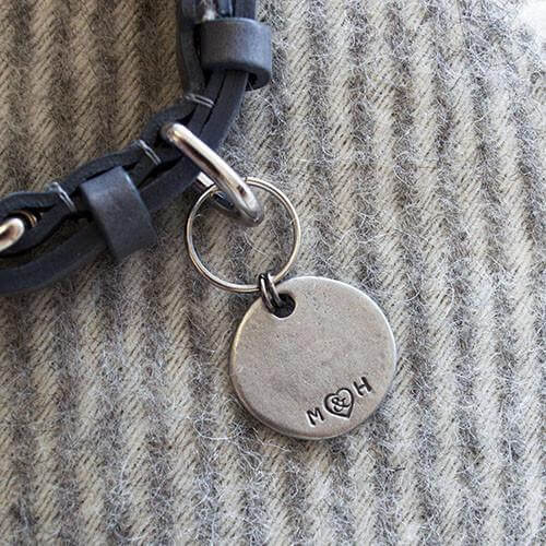Mutts & Hounds - Heart Motif Pewter Dog Tag