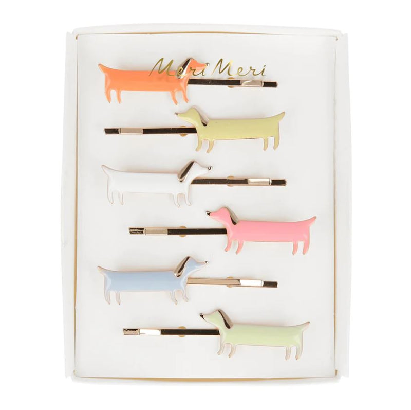 Meri Meri - Sausage Dog Hair Slides (x 6)