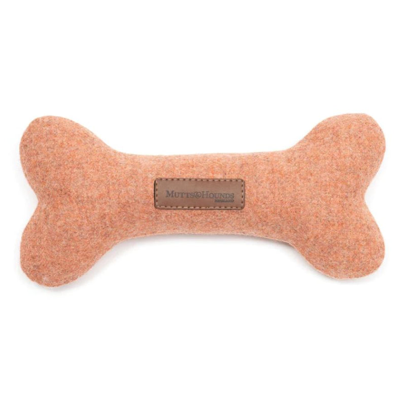 Mutts & Hounds - Sandstone Tweed Squeaky Bone Dog Toy