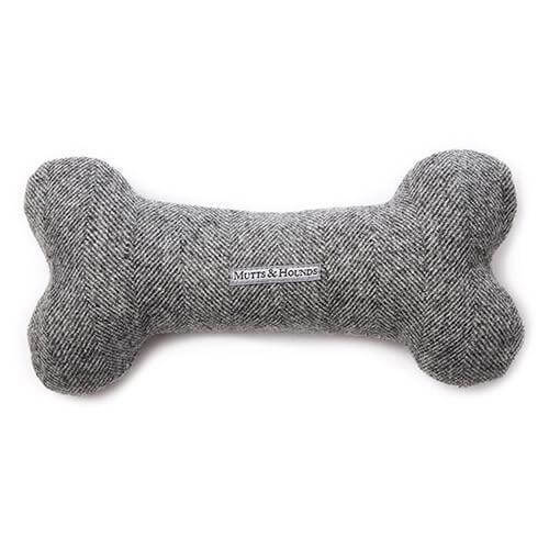 Mutts & Hounds - Stoneham Tweed Squeaky Bone Dog Toy