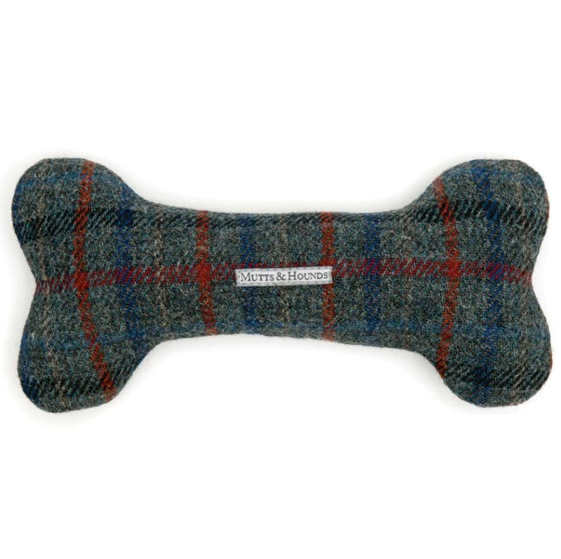 Mutts & Hounds - Tytherton Tweed Squeaky Bone Dog Toy